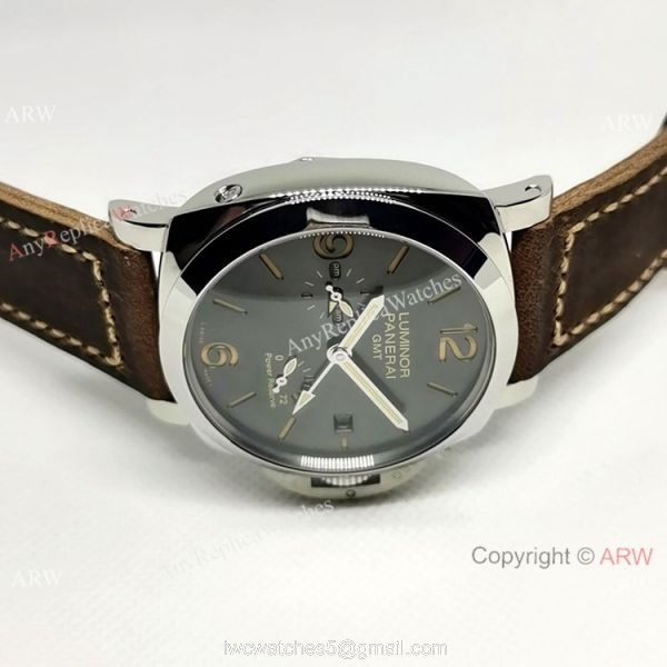Best Copy Panerai Luminor GMT 72 Power Reserve Gray Dial Watch 44mm