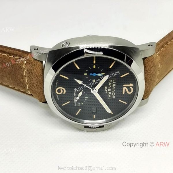 Copy Panerai Luminor GMT Pam1537 Watch 44mm SS Power Reserve Face
