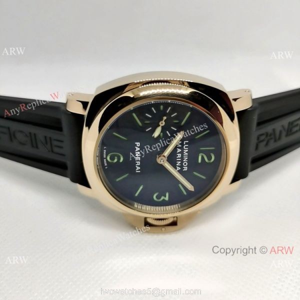 Officine Panerai Luminor Marina Rose Gold Fake Panerai Watch 44mm PAM00111