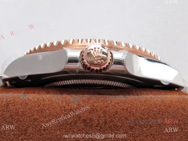 Best VR Factory Replica Rolex GMT Root Beer Real 18k Two Tone Rose Gold Swiss Watch