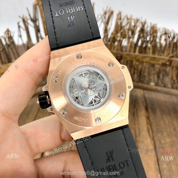 Top Quality Hublot Big Bang Sang Bleu II Watches Black Face Rose Gold