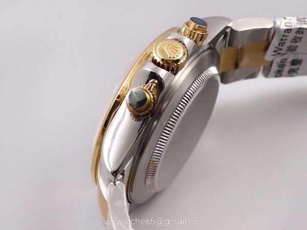 New Two Tone Daytona Rolex Replica Watches Mother Of Pearl Diamond Dial