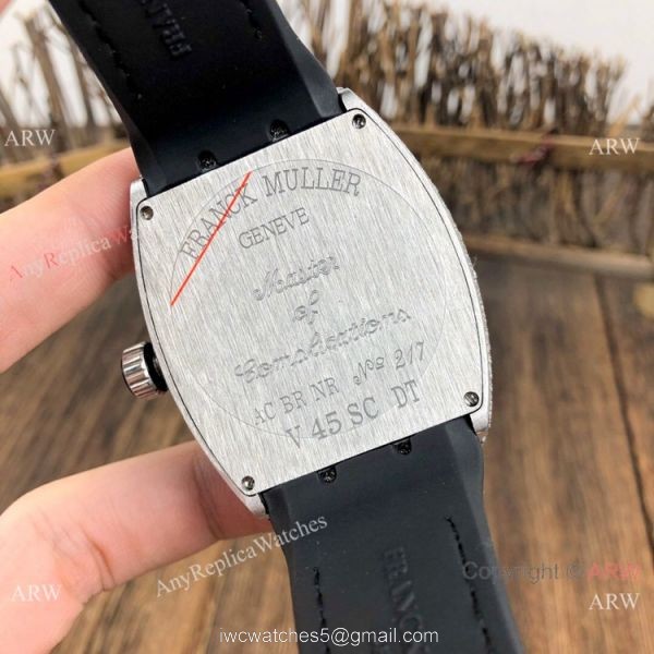 Clone Franck Muller Vanguard Classical Stainless Steel Diamond Watch 54mm