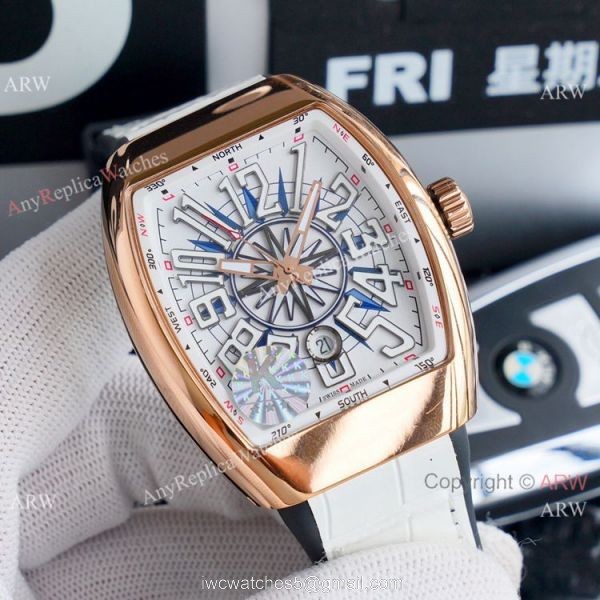 Clone Franck Muller Vanguard Yachting Automatic Watches Ss White Dial