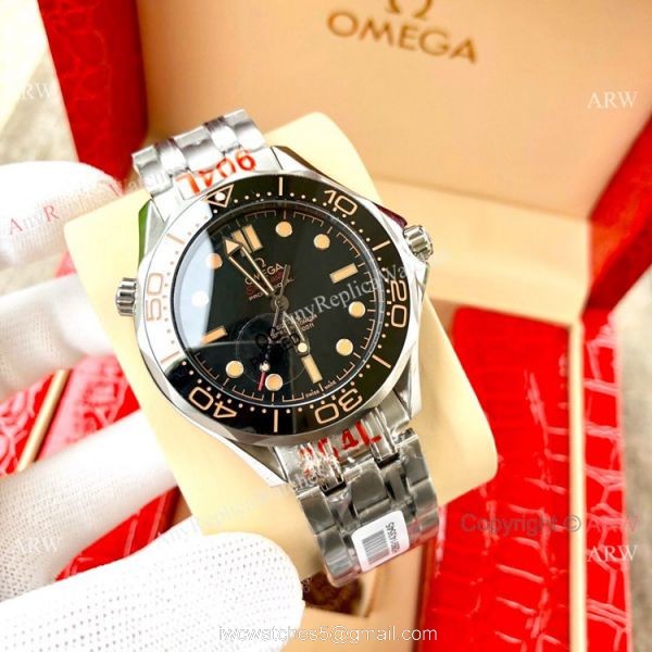 2020 Copy Omega Seamaster 007 James Bond Stainless Steel No Time To Die Watch