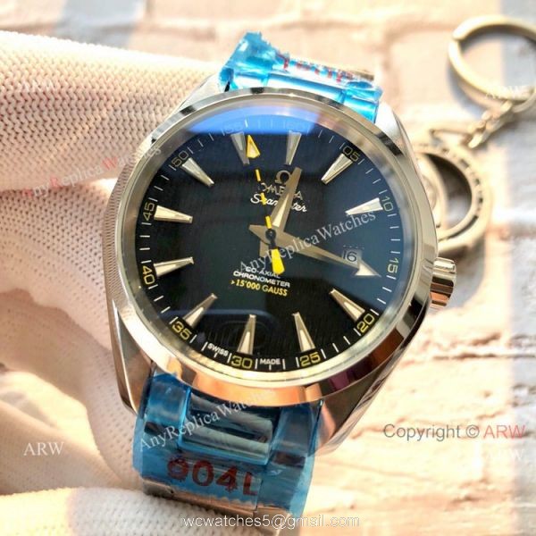 Best Replica Omega Aqua Terra 150 M Automatic Watches Stainless Steel Wave Dial