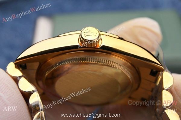 Clone Rolex Datejust Red Dial Yellow Gold Jubilee Band Watches