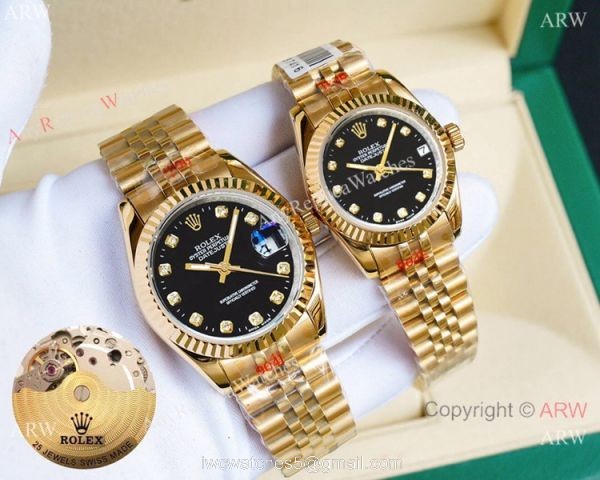 Replica Rolex Datejust Gold White Face Watches 36mm and 31mm