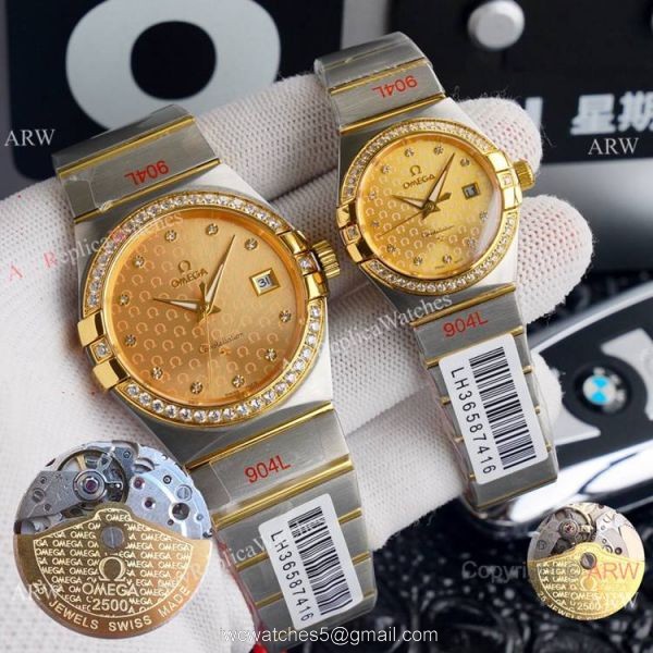 Copy Omega Constellation Logo Face Automatic Watch Omega Couple Watch