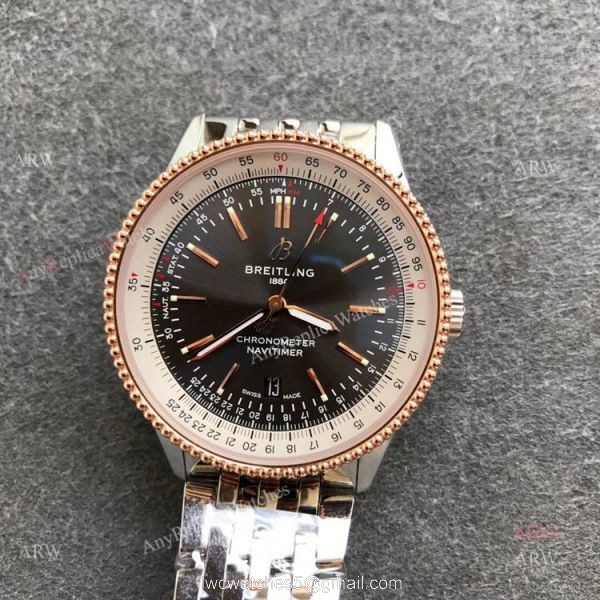 New Breitling Navitimer Automatic 41 Rose Gold Grey Dial Replica Watches