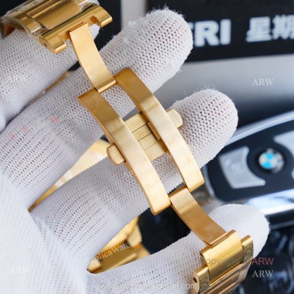 1:1 Copy Best Cartier Ballon Bleu Gold Watch Fully Iced Out Cartier Watch