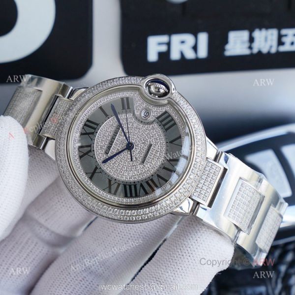 1:1 Copy Best Cartier Ballon Bleu De Cartier Stainless Steel Watch 42mm