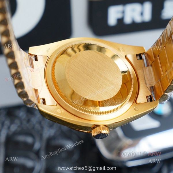 High Quality Replica Gold Rolex Datejust 36mm Black Dial ETA2836 Automatic Watch