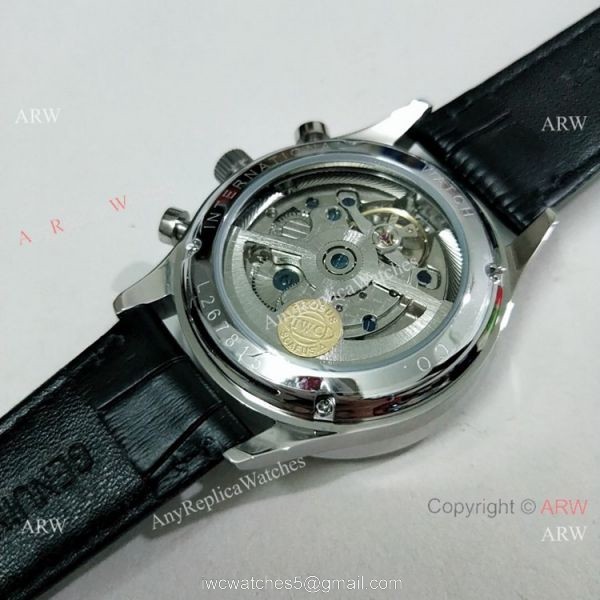 IWC Portuguese Rattrapante SS White Dial Watch Automatic Movement