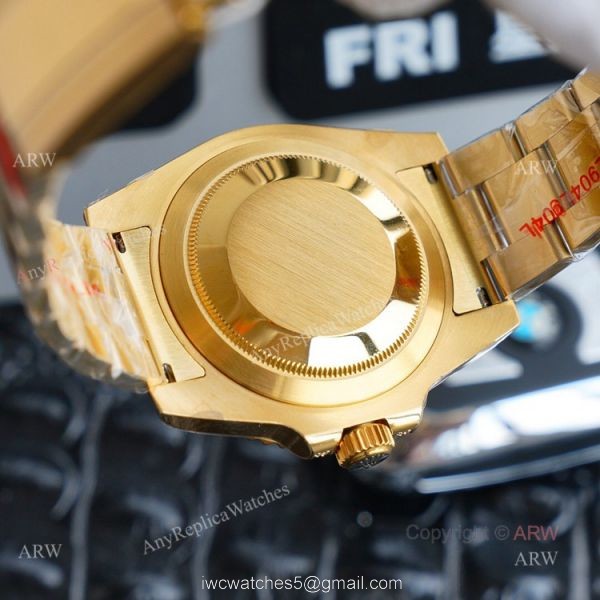 Best Iced Out Rolex Watch Replica Rolex GMT-Master II Gold Diamond Watch