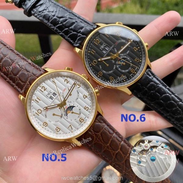Wholesale Copy IWC Portuguese Moonphase Rose Gold Watches
