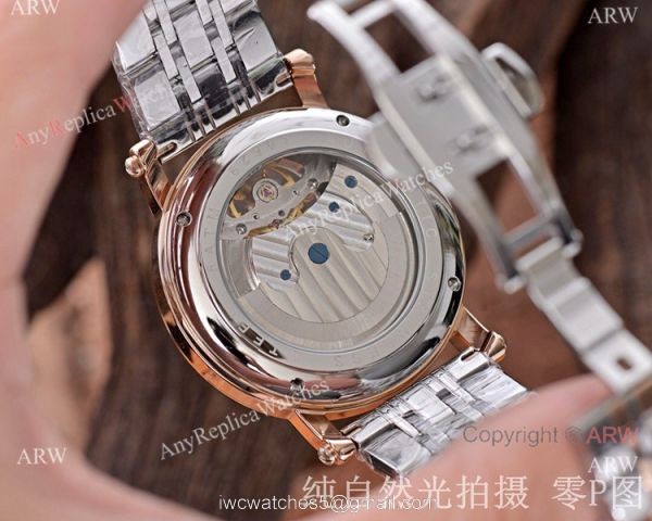 Copy IWC Schaffhausen Tourbillon Moon 2Tone Rose Gold Watches 42mm Low Price