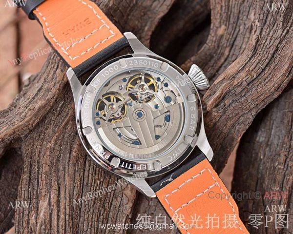 Copy IWC Big Pilots Double tourbillon Men Watches Ss Blue Face