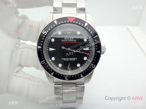Vintage Replica Rolex Milgauss Stainless Steel Black Face Watch