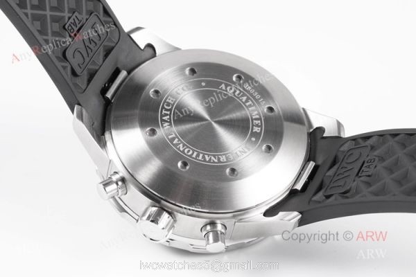 Replica IWC Aquatimer Chronograph Black Yellow Bezel Asia 7750 Watch 44mm