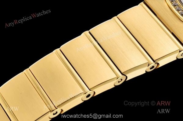 GF Factory Womens Omega Constellation Black Aventurine Dial Swiss Replica Watch