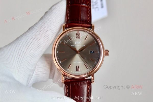 High Quality Replica Rose Gold IWC Portofino Automatic Watch For Men
