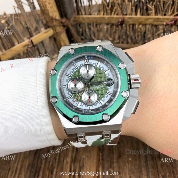 Copy Audemars Piguet Michael Schumacher Quartz Watches Green Bezel