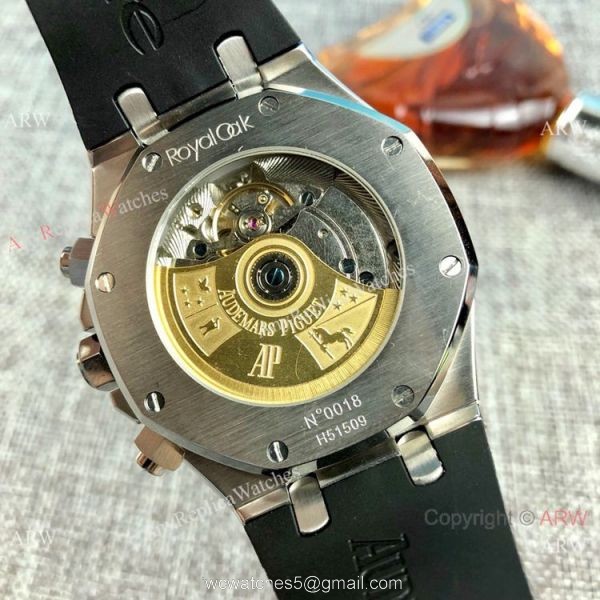 Replica Audemars Piguet Royal Oak Automatic Watches SS Rubber Strap