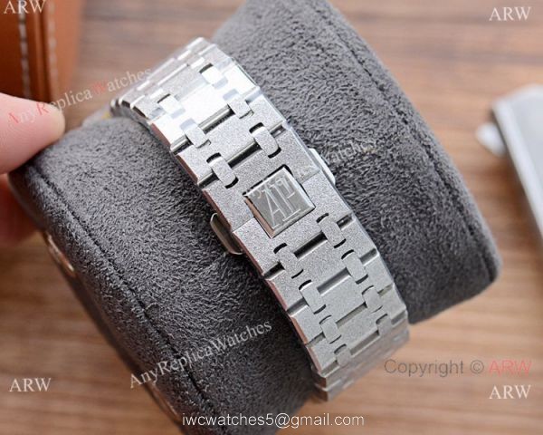 New Copy Audemars Piguet Royal Oak Watch Silver Frosted Skeleton Dial
