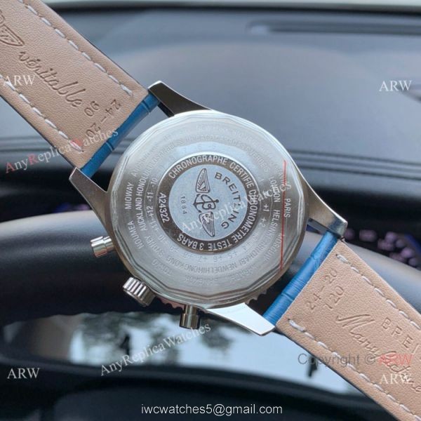 Best Replica Breitling Navitimer 01 Watch Blue Leather Strap