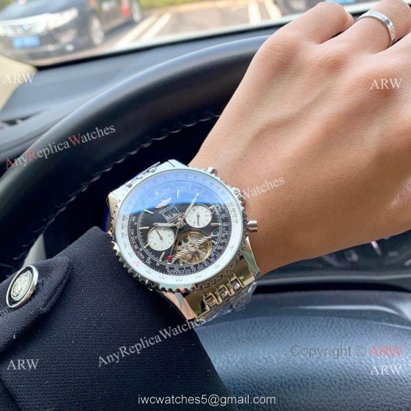 Copy Breitling Navitimer Tourbillon Black Dial Men Watch For Sale