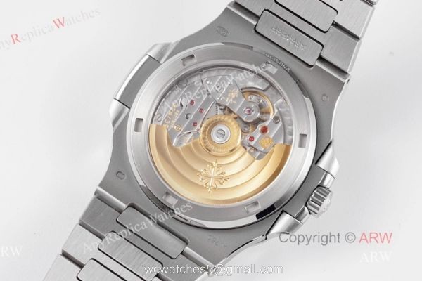 (PPF) V4 Version Best Replica Patek Philippe Nautilus Stainless Steel Dark Blue Dial Diamond Watches
