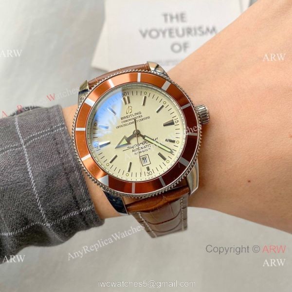 Buy Replica Breitling Superocean Brown Leather Strap