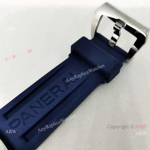 New arrival Panerai Luminor GMT PAM 01033 Blue Rubber Strap Watch