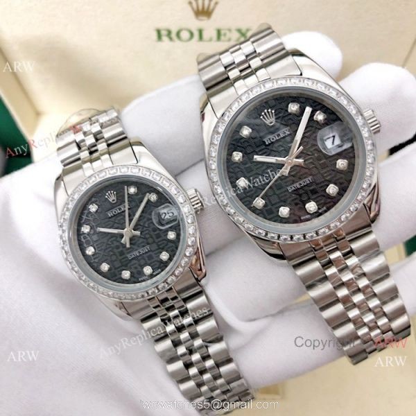 36mm and 31mm Copy Rolex Datejust Jubilee White Mother of Pearl Watch