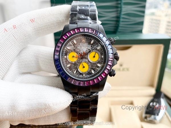 Replica Rolex Daytona Graffiti Dial Men Watches Orange Subdials
