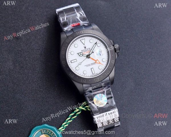 TW Factory Rolex Explorer II Swiss 2836 Watch Black and White