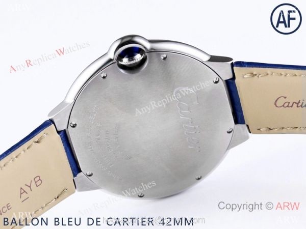 AF Swiss Grade Copy Cartier Ballon Bleu Watch 42mm Blue Dial