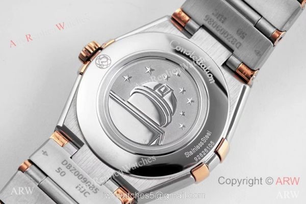 NEW! Swiss Copy Omega Constellation 28mm Quartz Watch 2-Tone Rose Gold