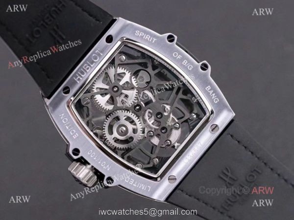 Mens Hublot Masterpiece MP-06 Senna Skeleton Replica Watch With Black Rubber Band