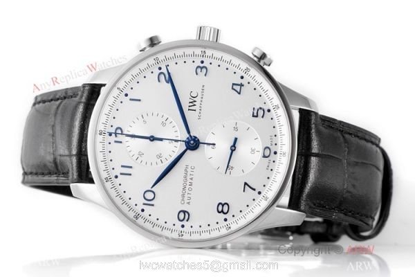 New! Swiss IWC Chronograph Portugieser White Dial Watch IWC Schaffhausen