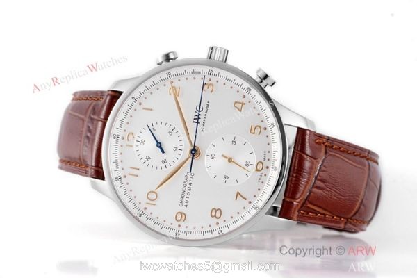 New! Swiss Copy IWC Schaffhausen Portugieser Watch White Chronograph Dial