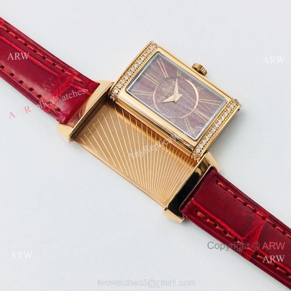 Swiss Copy Jaeger-LeCoultre Reverso One Duetto Rose Gold Diamond Watch Lady 20mm