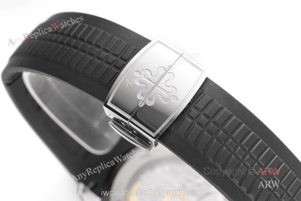 (ZF) Swiss 324 5167A Patek Philippe Aquanaut Grey Dial Black Rubber Band Automatic Watch Replica