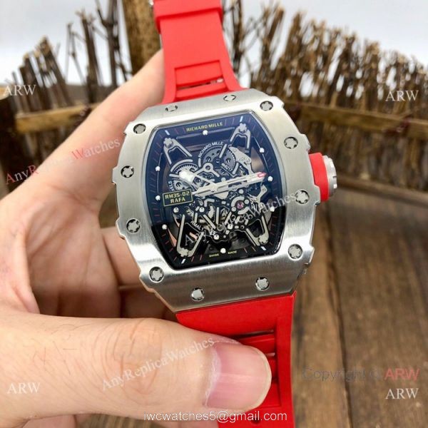 Best Quality Replica RM35-02 Rafael Nadal Mens Watches SS Orange Rubber