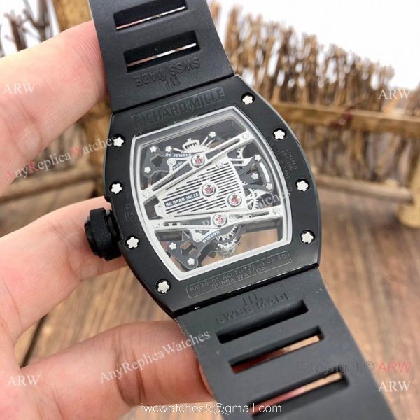 AAA Copy Richard Mille Bubba Watson RM38-01 Watch All Black Diamond
