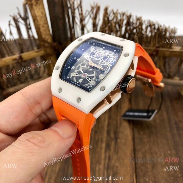 AAA Replica Richard Mille RM17-01 White Ceramic Watches Swiss Quality