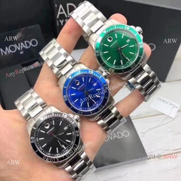 New Copy Movado Series 800 Stainless Steel Watches 40mm