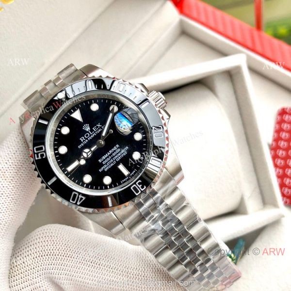 NEW UPGRADED Stianless Steel Black Dial Jubilee Strap Rolex Submariner Watch 40mm