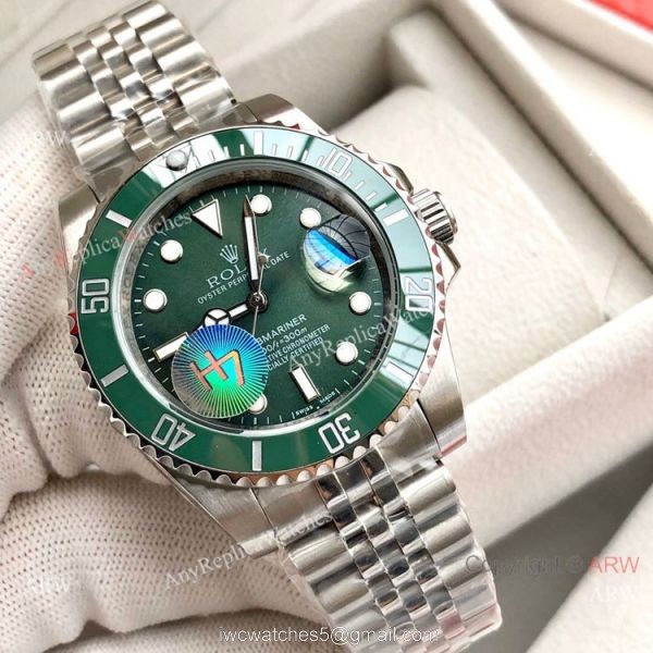 NEW UPGRADED Stianless Steel Jubilee Strap Rolex Submariner Hulk Replica Watch